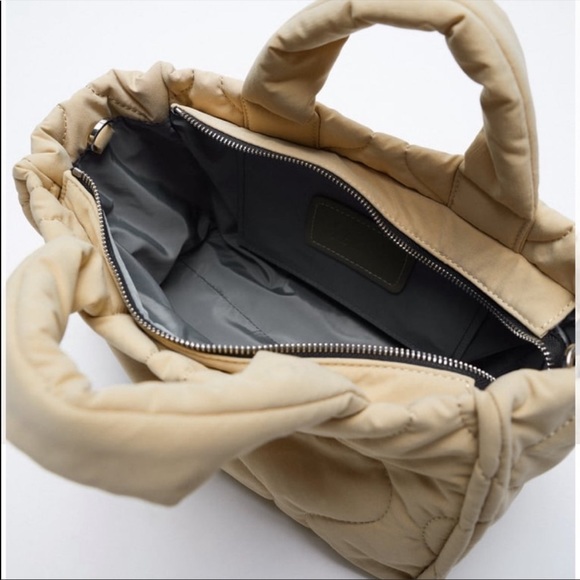 Zara Quilted Shopper Bag Sand - Picture 5 of 15